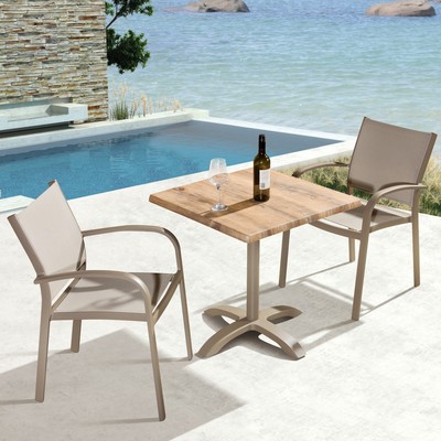 834PST1+801SC2 3 pcs outdoor table chairs