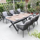 Diva 2m extending table 8 chairs dining set