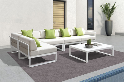 838SS SET sectional outdoor L shape modular sofa